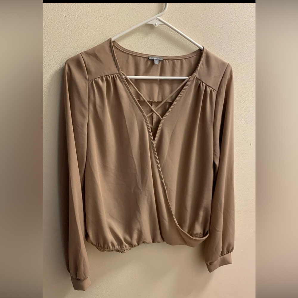 Long sleeve beige blouse